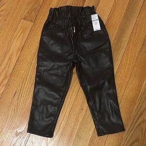 NWT Gap Pleather Super Soft Black Pants Size 3